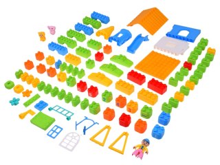 Klocki DUŻE plastikowe 94ele w pojemniku z uchwytem + figurki ZA6429
