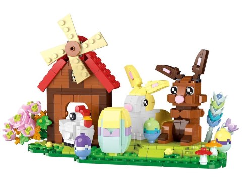 Klocki konstrukcyjne WIELKANOCNA FARMA 12w1 połącz w całość! 665ele ZA6551