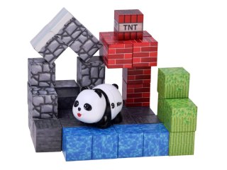 Klocki magnetyczne PANDA - konstrukcyjne sześciany i piksele 41ele ZA6604