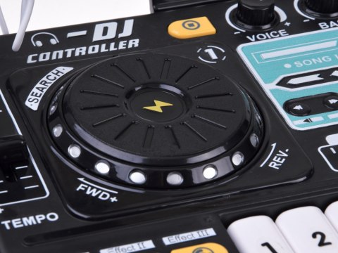 Kontroler MIXER DJ Podświetlana konsola dla dzieci + mikrofon ZA6303