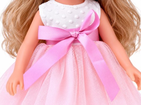 Lalka BALETNICA 35cm z blond włosami w tiulowej, różowej sukience ZA6440