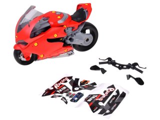 Motocykl do Skręcania Warsztat 59 Elementów Silnik Światło Dźwięk ZA6451