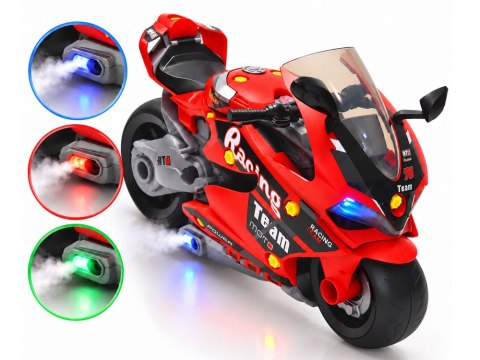 Motocykl do Skręcania Warsztat 59 Elementów Silnik Światło Dźwięk ZA6451