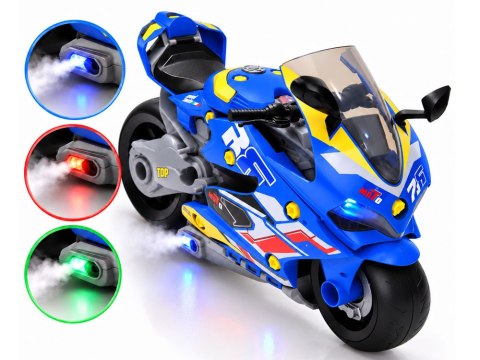 Motocykl do Skręcania Warsztat 59 Elementów Silnik Światło Dźwięk ZA6452