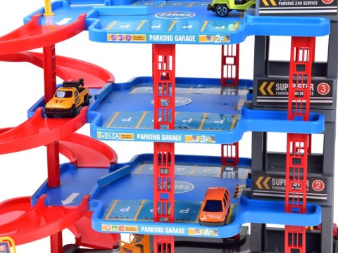 Parking Garaż 4 poziomy Winda Myjnia Autka Helikopter Zjeżdżalnie ZA6198