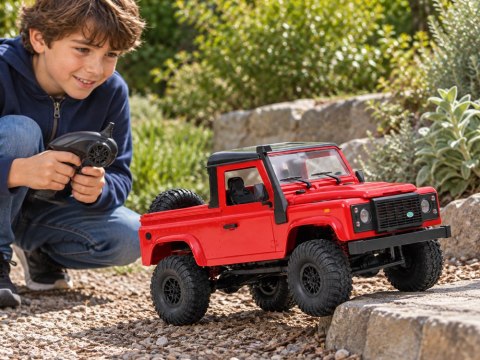 Samochód zdalnie sterowany 2w1 LAND ROVER Defender 90 4x4 Skala 1:12 RC0760