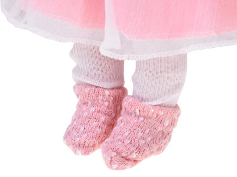 Urocza Lalka 43 cm z długimi włosami, w różowej sukience, kurteczce ZA6442