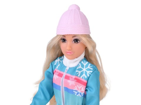 Anlily Lalka w stylu zimowym - mała i duża w kurtkach z sankami ZA6632