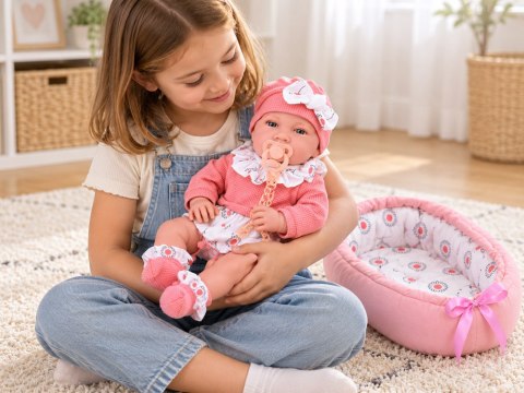 Lalka BOBAS miękka guma - 12 funkcji dźwiękowych 45cm + nosidełko ZA6436
