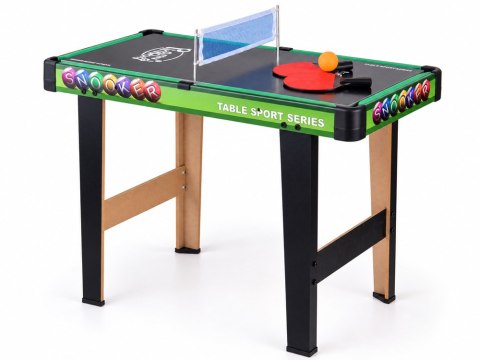 Stół do gier 4w1 - piłkarzyki, cymbergaj, bilard, ping-pong GR0843