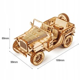 Puzzle 3D Jeep Wojskowy Robotime drewniany