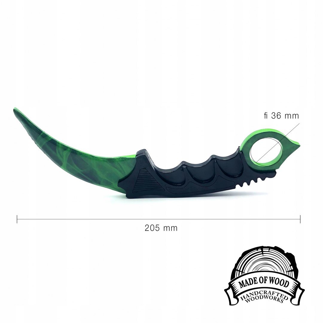 Nóż CS GO karambit GAMMA DOPPLER drewniany Nóż CS GO karambit GAMMA DOPPLER drewniany