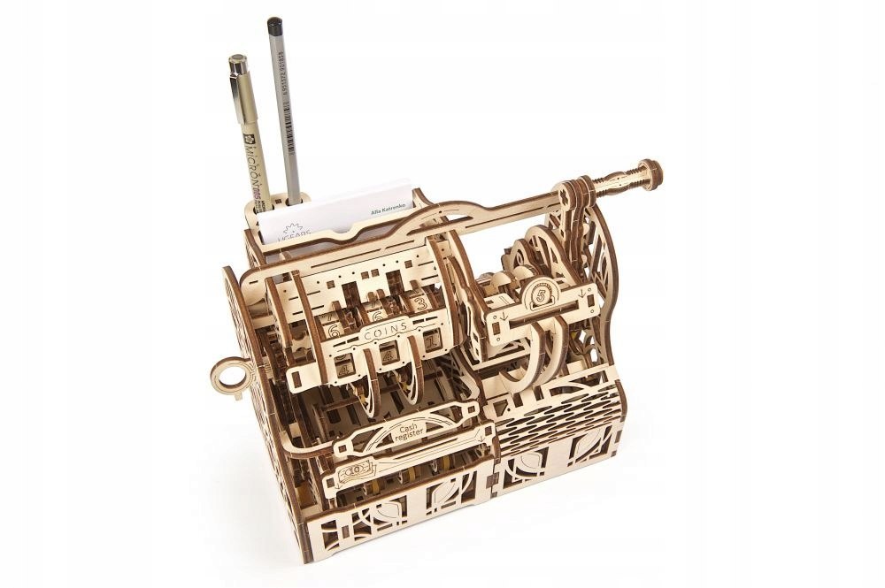 Puzzle 3D Kasa fiskalna Ugears drewniana Puzzle 3D Kasa fiskalna Ugears drewniana