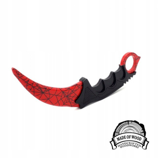 Nóż CS GO Karambit CRIMSON WEB drewniany