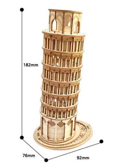 Puzzle 3D Krzywa Wieża Robotime drewniana