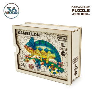 Puzzle drewniane układanki KAMELEON PREMIUM Wood36