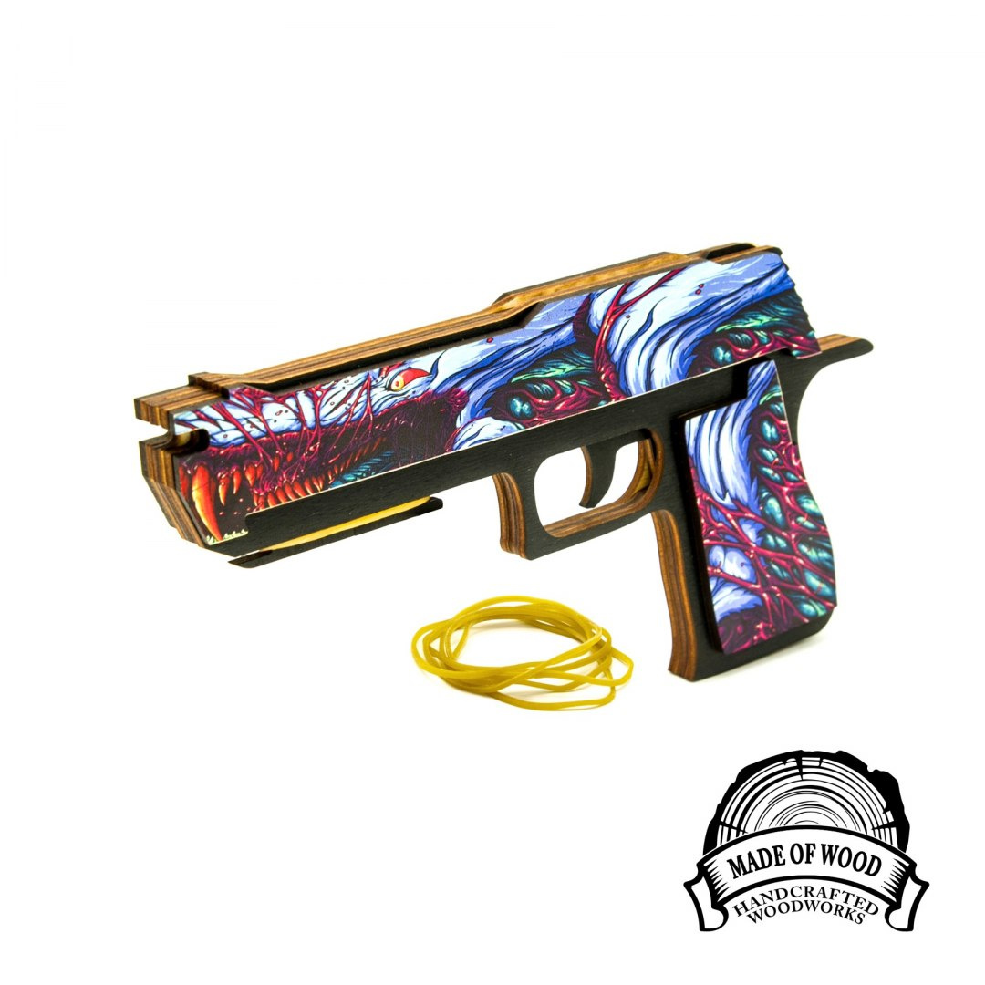 Pistolet na gumki CS GO Predator drewniany Pistolet na gumki CS GO Predator drewniany