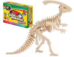Puzzle 3D Dinozaur + farbki ZESTAW