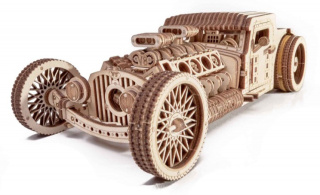 Puzzle 3D Auto HOT ROD Wood Trick drewniany