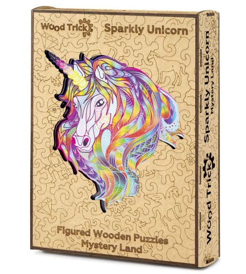 Puzzle drewniane układanki PREMIUM Jednorożec