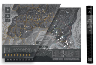 Mapa zdrapka TATRY wysoka jakość