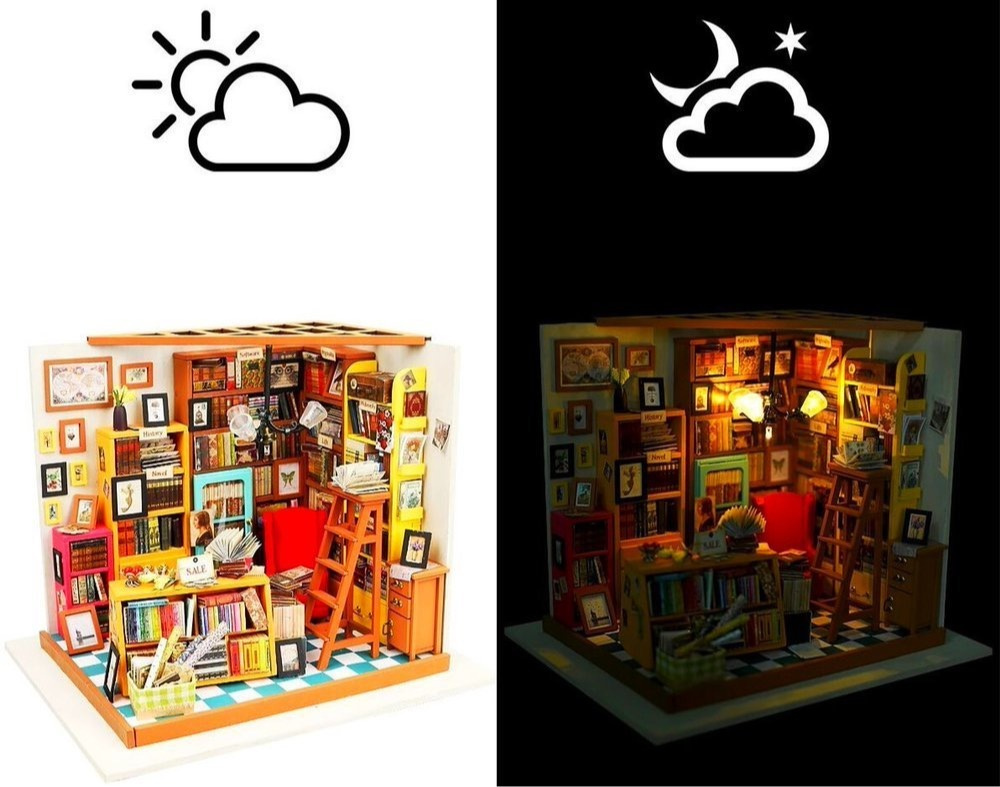 puzzle-3d-mini-domek-biblioteka-robotime-2 puzzle-3d-mini-domek-biblioteka-robotime-2