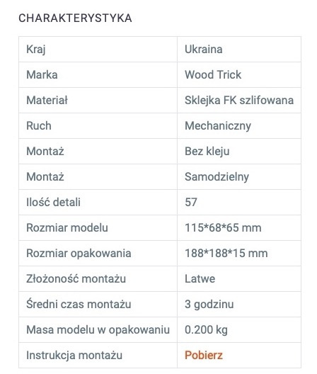 Puzzle 3D Pojazd ATV Wood Trick drewniany