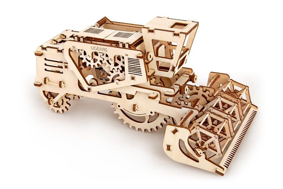 Puzzle 3D Kombajn Ugears drewniany Puzzle 3D Kombajn Ugears drewniany