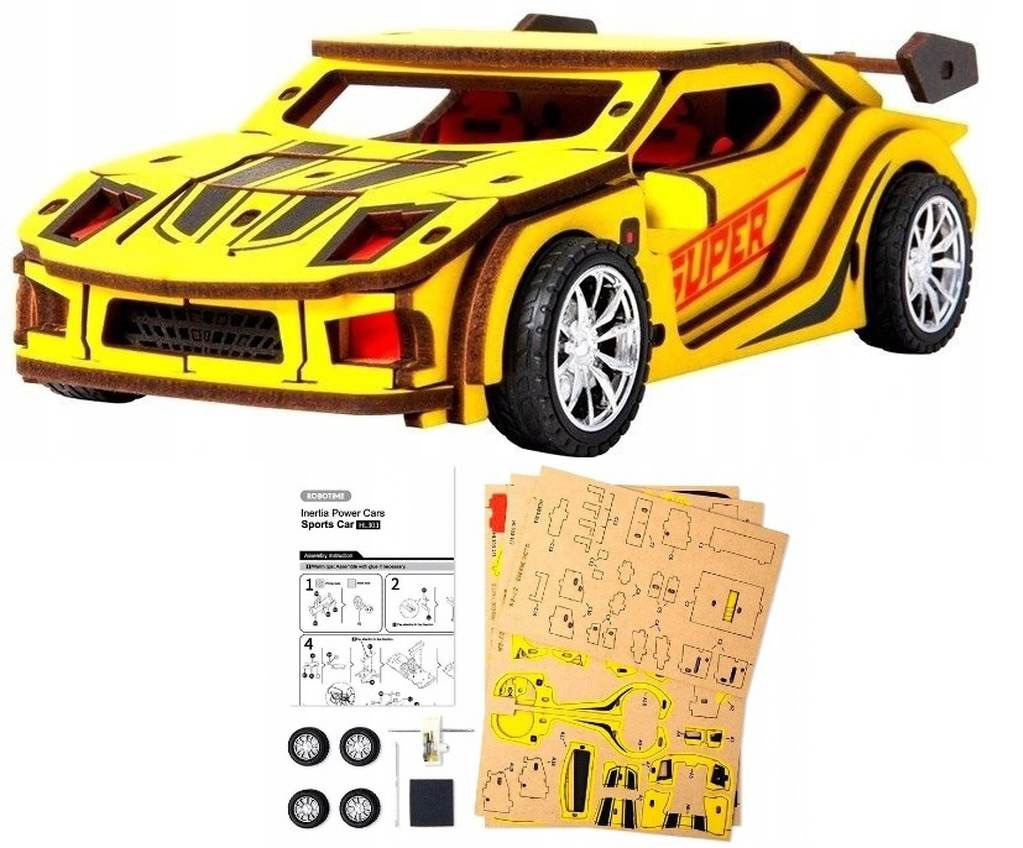 Puzzle 3D Sportowy Samochód Robotime Puzzle 3D Sportowy Samochód Robotime
