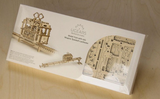 Puzzle 3D Tramwaj Ugears drewniany