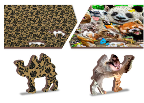 Puzzle drewniane układanki Przyjaciele z ZOO rozmiar M