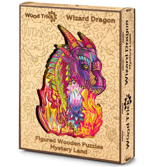 Puzzle drewniane układanki Magiczny Smok