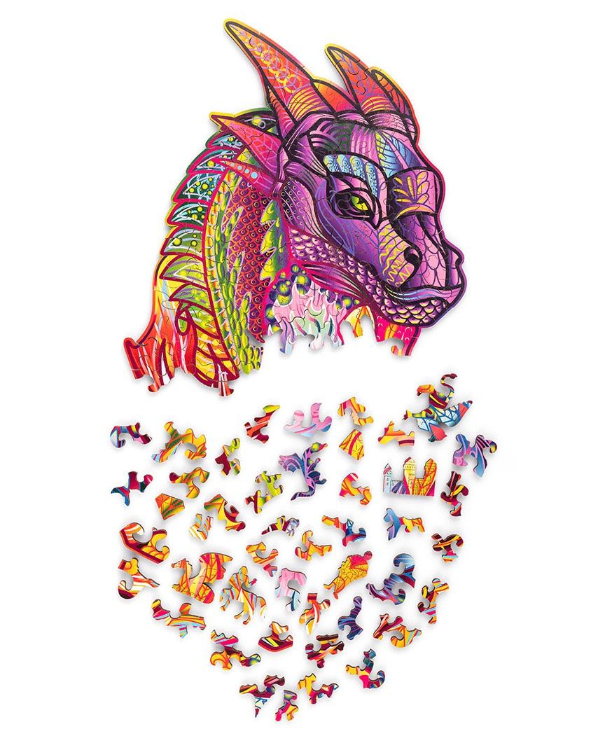 Puzzle drewniane układanki Magiczny Smok Puzzle drewniane układanki Magiczny Smok