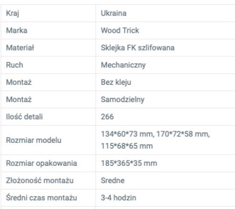 Puzzle 3D Zestaw samochodów Wood Trick drewniany