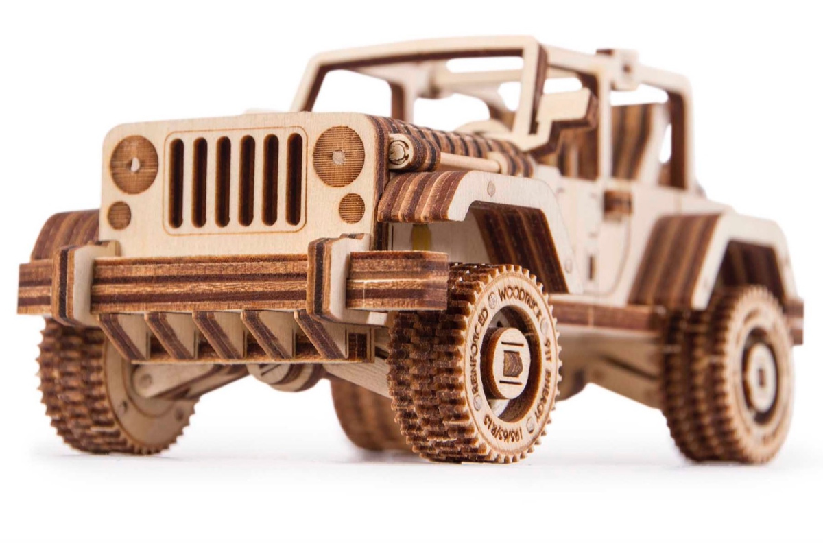 Puzzle 3D Zestaw samochodów Wood Trick drewniany