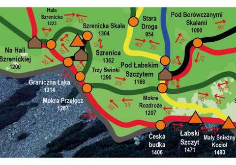 Mapa zdrapka KARKONOSZE POLSKIE