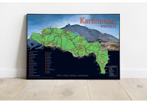 Mapa zdrapka KARKONOSZE POLSKIE