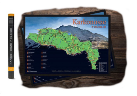 Mapa zdrapka KARKONOSZE POLSKIE