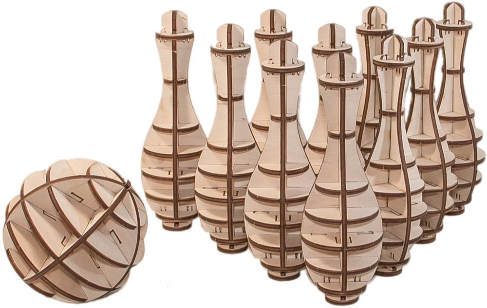 Puzzle 3D Mini Kręgle EWA drewniane Puzzle 3D Mini Kręgle EWA drewniane