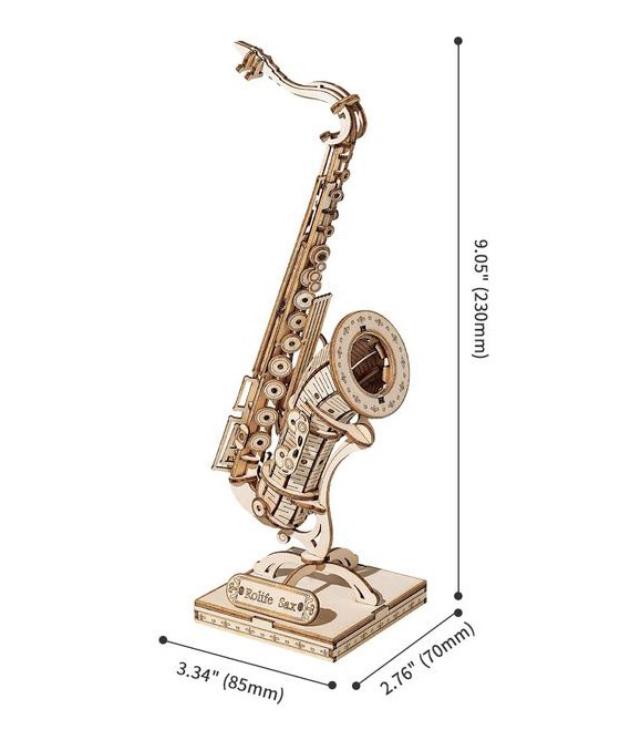 Puzzle 3D Saksofon Robotime drewniany