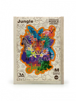 Puzzle drewniane układanki PREMIUM Jungle rozmiar M