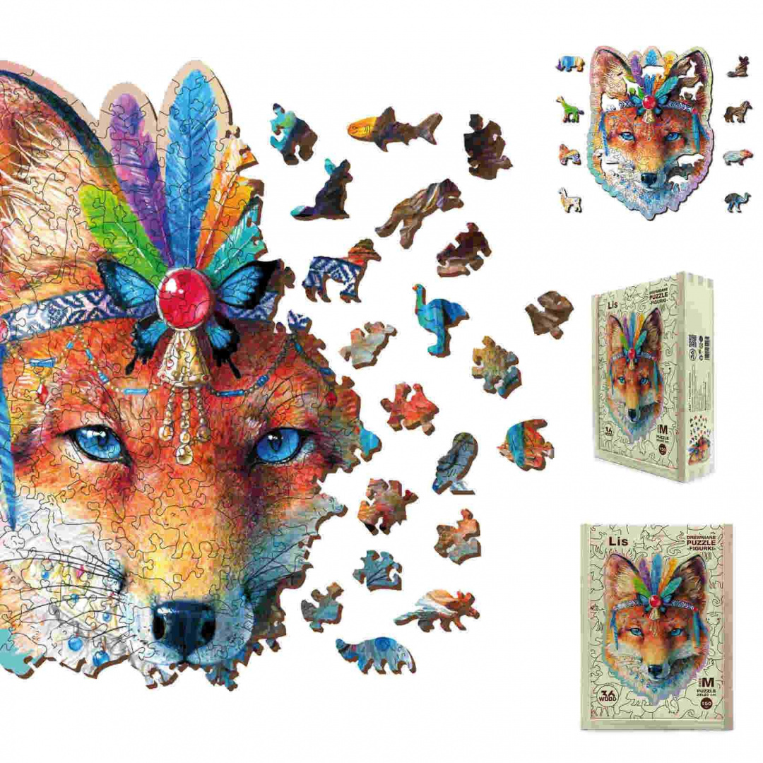 Puzzle drewniane układanki PREMIUM LIS Puzzle drewniane układanki PREMIUM LIS
