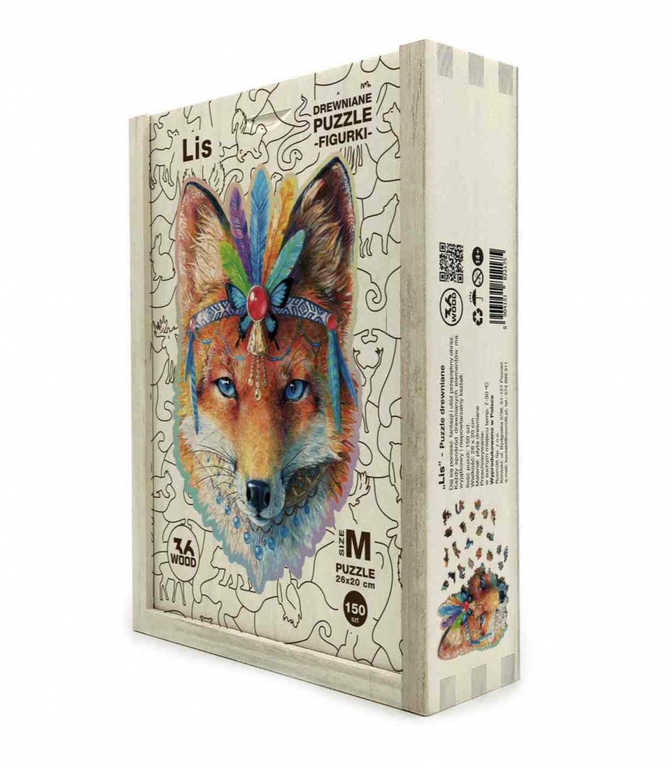 Puzzle drewniane układanki PREMIUM LIS Puzzle drewniane układanki PREMIUM LIS