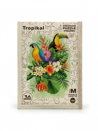 Puzzle drewniane układanki PREMIUM Tropical Birds rozmiar M