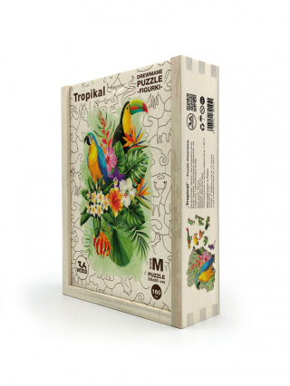 Puzzle drewniane układanki PREMIUM Tropical Birds rozmiar M