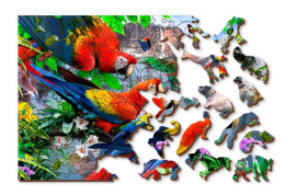 Puzzle drewniane układanki Papugi rozmiar M