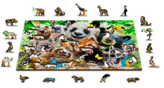 Puzzle drewniane układanki Przyjaciele z ZOO rozmiar L