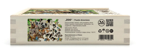 Puzzle drewniane układanki Przyjaciele z ZOO rozmiar M