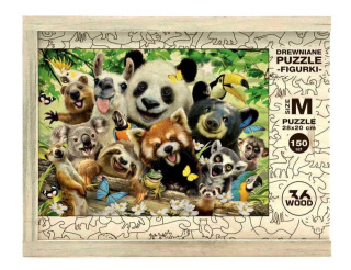 Puzzle drewniane układanki Przyjaciele z ZOO rozmiar M