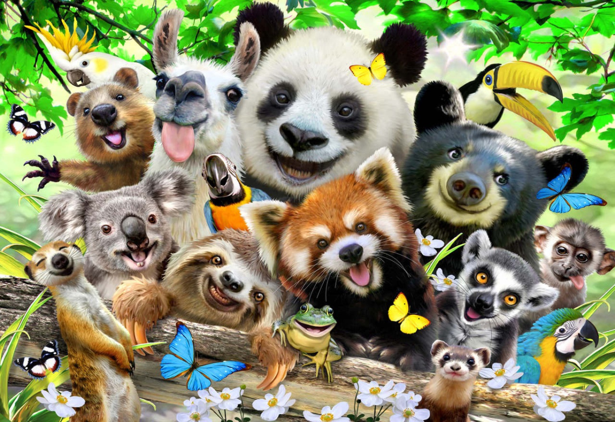 Puzzle drewniane układanki Przyjaciele z ZOO rozmiar S Puzzle drewniane układanki Przyjaciele z ZOO rozmiar S